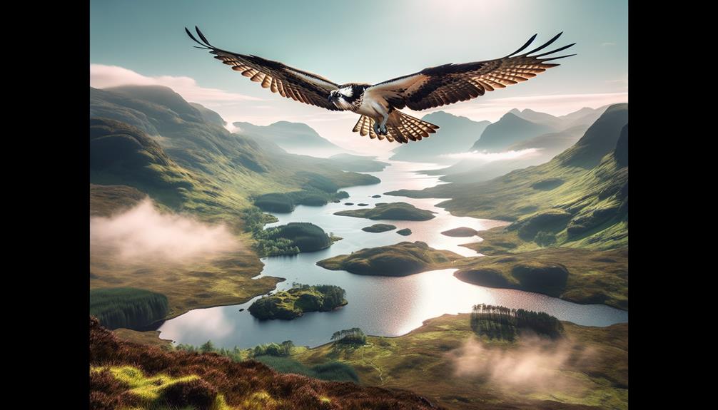 bird of prey with wings